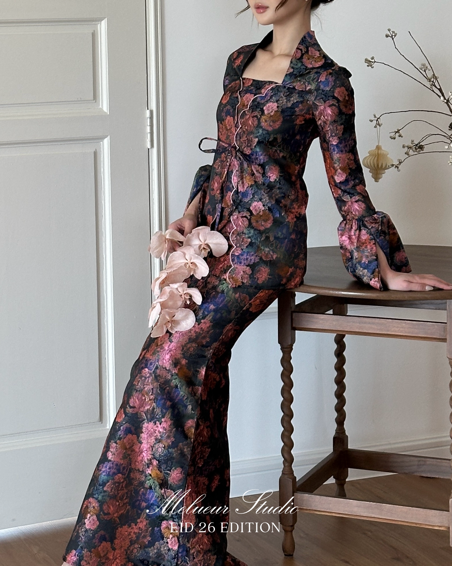 dress kebaya modern Enchanting Elegance Mauve Majesty in Kebaya Batik Selvia, Kebaya Batik, Kebaya Dress, Kebaya, Kebaya Modern, Kebaya Bali, Kebaya Set
